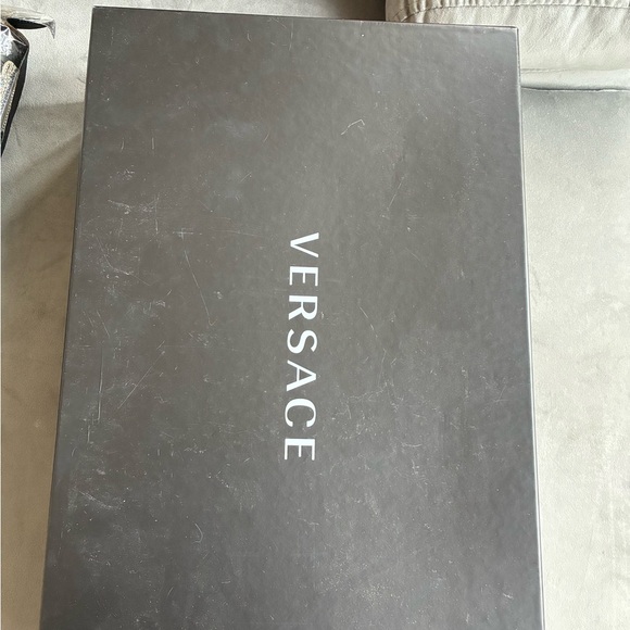 Versace Monochrome Logo Ankle Boots